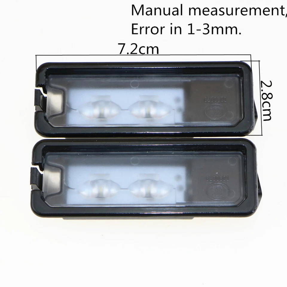 Luz LED de matrícula Qty2 35D943021A para VW Passat B7 Golf MK7 Beetle Eos CC Foto 3 de 4