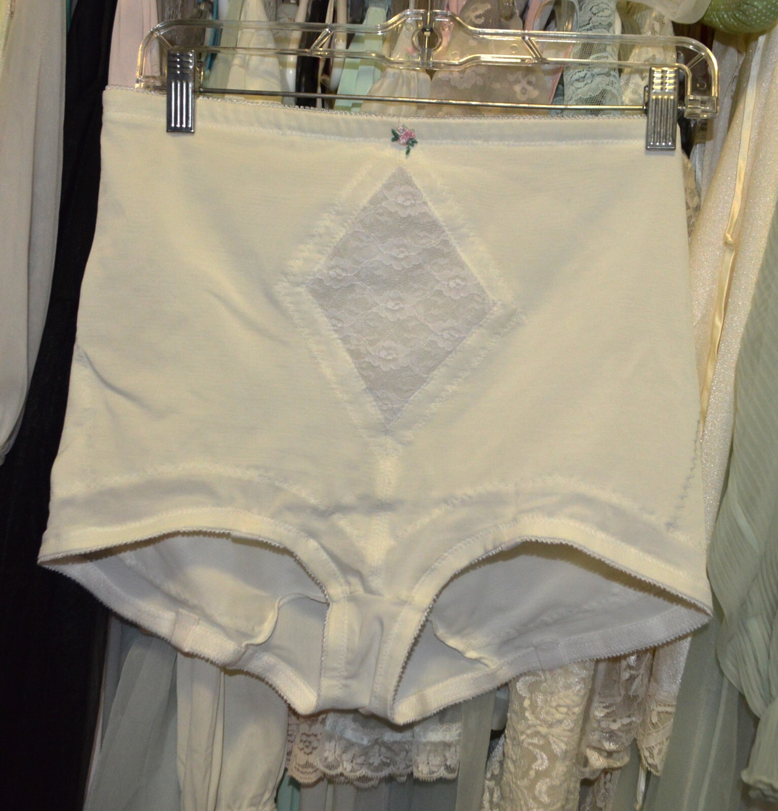 Vtg RAGO Girdle Garter Nylon PINUP Shapewear sz 40 L … Gem