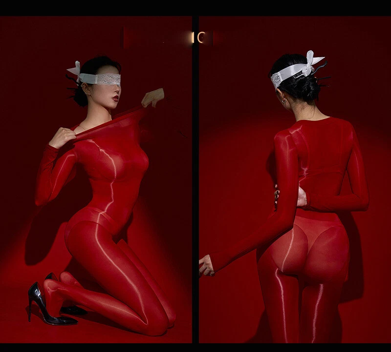 High Quality Oil Shiny Bodysuit Glossy Transparent Seamless Full Body stockings