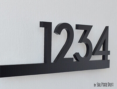 Details about   Modern House Numbers Door Number Sign Plaque Round Concrete & Gray Acrylic 