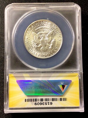 1964 Kennedy Silver Half Dollar RDV-002 Flared G! ANACS MS 64! ENN