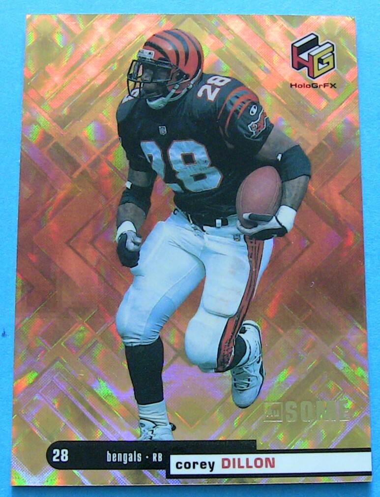 COREY DILLON, 1999 UPPER DECK HoloGrFX GOLD, auSOME #AU8, BENGALS