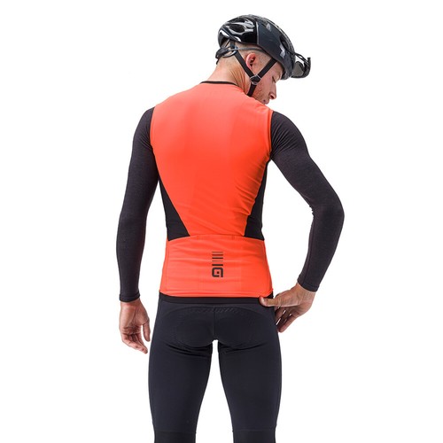 ALE Mens Cycling Gilet Vest - Thermal Clima R-EV1 - Windproof, Orange L20004529 - Picture 4 of 6