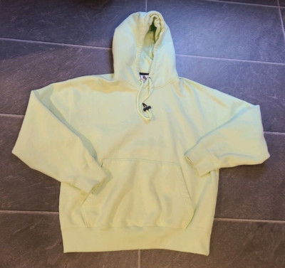 NIKE NIKELAB HEAVYWEIGHT HOODIE VOLT GREEN MEN'S SZ M AV8270 EUC