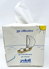 Rare Zoloft Tissue Box Pharmaceutical Drug Rep Promotional (Yours Will Be NEW)