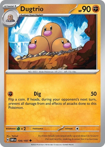 Dugtrio 104/197 SV03: Obsidian Flames