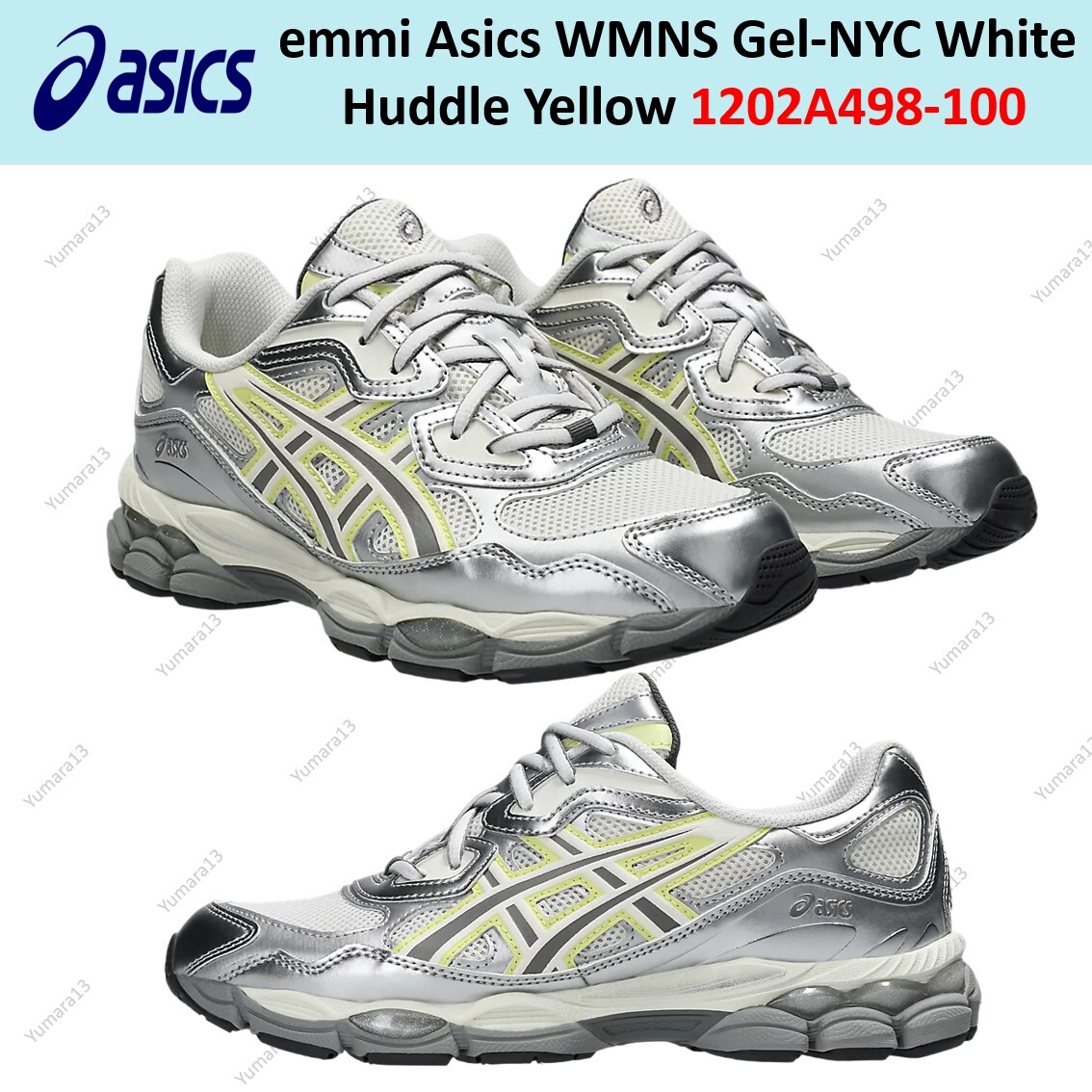 emmi Asics WMNS Gel-NYC White Huddle Yellow 1202A498-100 emmi Asics WMNS Gel-NYC White Huddle Yellow 1202A498-100
