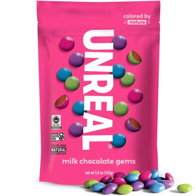 Unreal Candy Coated Milk Chocolate Gems, 6 oz