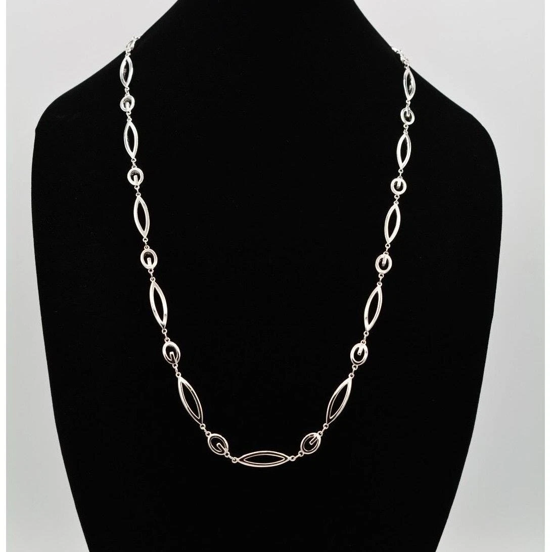 Givenchy Collana Vintage Logo Catena G Legata Unisex Grossa Firmata NOS Anni 80