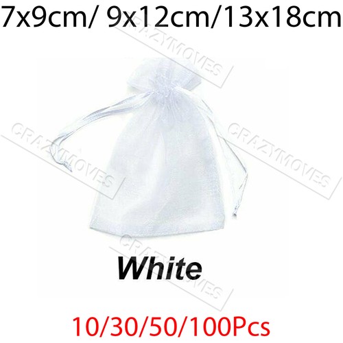 100PCS Organza Bag 5 Sizes Sheer Bags Jewellery Wedding Candy Packaging Gift VIC - Picture 21 of 26