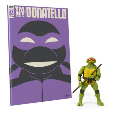 Teenage Mutant Ninja Turtles BST AXN x IDW Actionfigur & Comic Donatello 13 cm