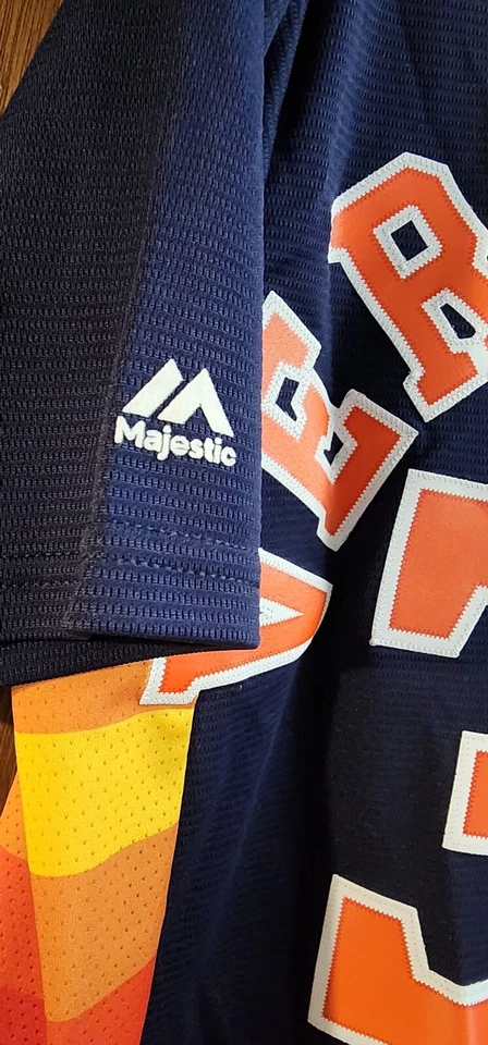 Camiseta de béisbol Verlander de los Astros de Houston nueva con etiquetas azul uniforniano majestuosa EE. UU. Foto 2 de 4