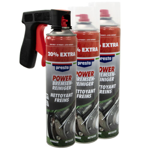 Presto Bremsenreiniger Power Teilereiniger Spray 3 X 600 ml mit Pistolengriff - Afbeelding 1 van 8