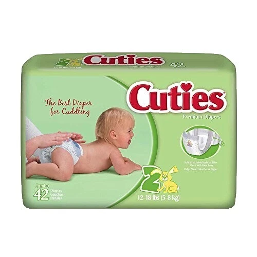 Белые детские одноразовые подгузники 2 размера