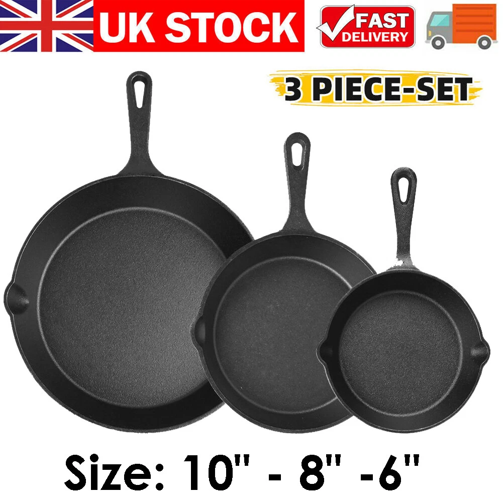 Cast iron cheap skillet set