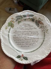 Christmas Platter RoyalWinton  with recipe. Rope pattern edging and seasonal.