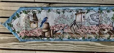 TWEET Tweet HOME  Tapestry Table Runner  Springtime Birds Flowers KOHLS USA