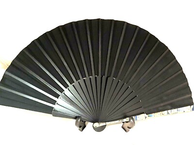 WOOD AND SILK SOLID COLOR FAN