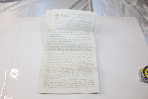 Antique Warranty Deed Long Form Dec. 1872 Shiawassee County, Michigan