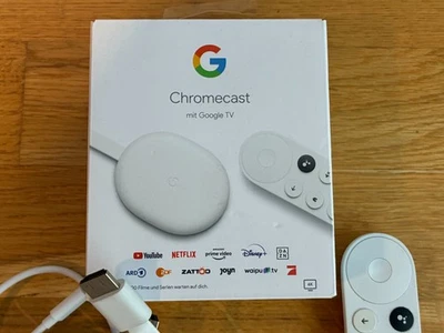 Google Chromecast mit Google TV HDMI Streamer Kabellos - Weiß (GA01919-DE) - Bild 1 von 4