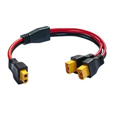 10AWG XT60 Y Splitter Cable, XT60 Female to Dual Male Connector Adapter for S...