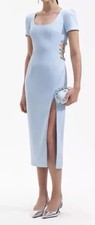 SELF PORTRAIT EXCLUSIVE-RANGE BLUE CREPE DRESSUK 6RRP£380