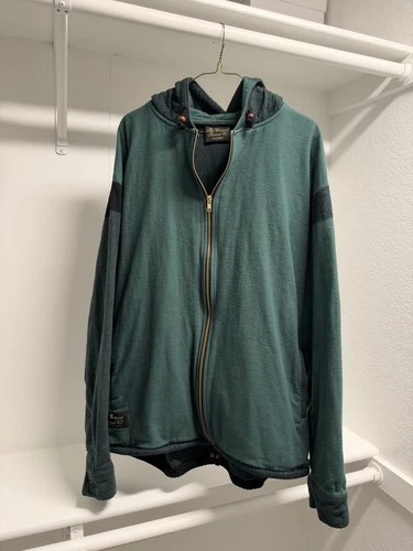 Vermont Flannel Company Men's XXL Hooded Flannel Zip Up Jacket - Evergreen Color image 2