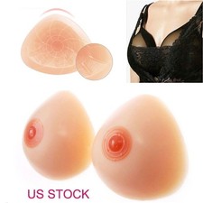 Silicone Breast Forms Triangle Crossdresser Concave Mastectomy Fake Boobs 2PCS