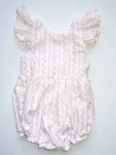Smockingbird 12 Mo Pink Floral Bubble Girl Summer Easter Bow Ruffle Smocked