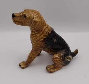 Vintage Morten's Studio Airedale Terrier Ceramic Dog Figurine with Original Tag