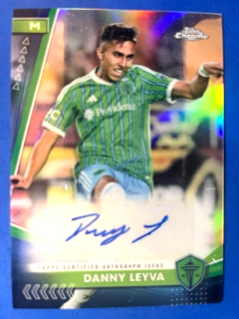 Danny Leyva 2024 Topps Chrome MLS AUTO - Seattle Sounders FC