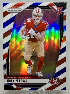 #ad RICKY PEARSALL RC 2024 Panini Prizm Red White amp; Blue #383 Rookie 49ers $1.99