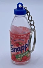 VTG 2005 Snapple Mini Plastic Bottle USED Lip Balm Juicers Keychain COLLECTIBLE