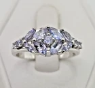 STUNNING .925 Vintage Sterling Silver Estate Ring Size 7 with Purple Stone