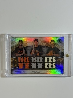 2015 Topps Triple Threads #TTRC-BPB Belt Posey Bumgarner No 32/36
