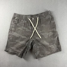 Vuori Shorts Men’s XL Gray Camo Ripstop Drawstring Stretch Beach Summer V370