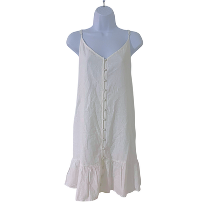 american eagle linen dress AE77 Strapless Linen Midi Dress