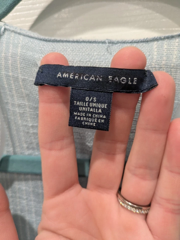 Poncho American Eagle Vaquera Costera Boho Playa Fray Rayas Gran Tamaño Festival Foto 2 de 4