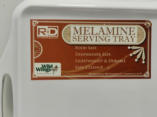 Melamin Tablett - Wild Wings Fisch Barsch Doppelgriff Platte Tablett 19” x 12” - Bild 5 von 5