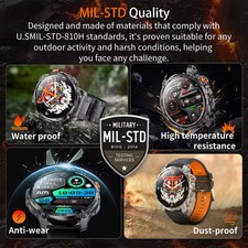 Military Smart Watch For Men (Call Receive/Dial) Outdoor Sports Fitness Tracker — image 6