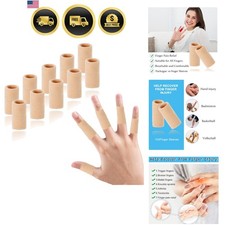 Finger Compression Sleeves Support, Finger Protectors Cots for Arthritis Swel...