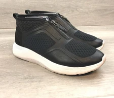 Vionic Delmar Women's Mist Black Zip Up Mid Top 9.5 Sneakers Athletic Shoes