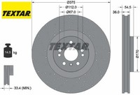 2X Bremsscheibe Textar 92279805 2 Bremsscheiben Vorderachse Vorne