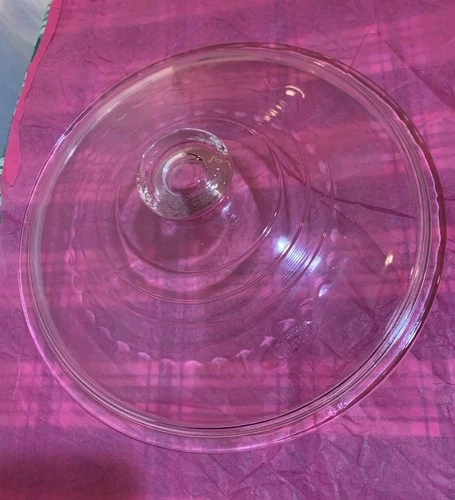 ❤️Vintage Wagner Ware Clear Glass Domed Lid C-10 Fits 12” Pan Made In USA