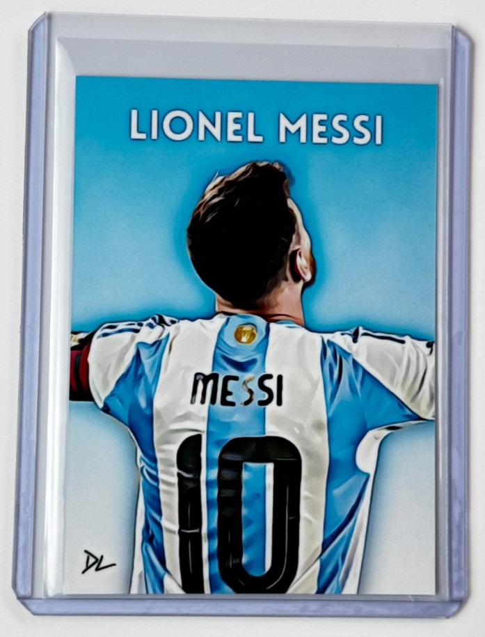 Lionel Messi Limited Edition Artist Signed "Argentina" Trading Card 3/10