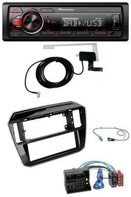 Pioneer 1DIN MP3 DAB USB AUX Car Stereo for Seat Mii Skoda CitiGo 2020-2021 Piano