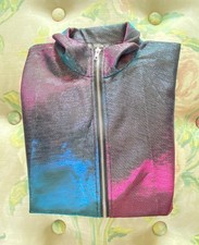 SHEIN TWO TONE PINK+BLUE STUNNING LIGHT WEIGHT ZIP BOMBER JACKET SZ LARGE UNWORN
