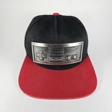Nintendo Hat Cap Snap Back Black Red NES Controller Gamer Retro Mens 2018