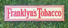 Franklyn's Tobacco Shop Advertising Show Card Sign