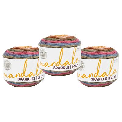 Pack) Lion Brand Yarn 527-347F Mandala Sparkle Yarn, Cetus